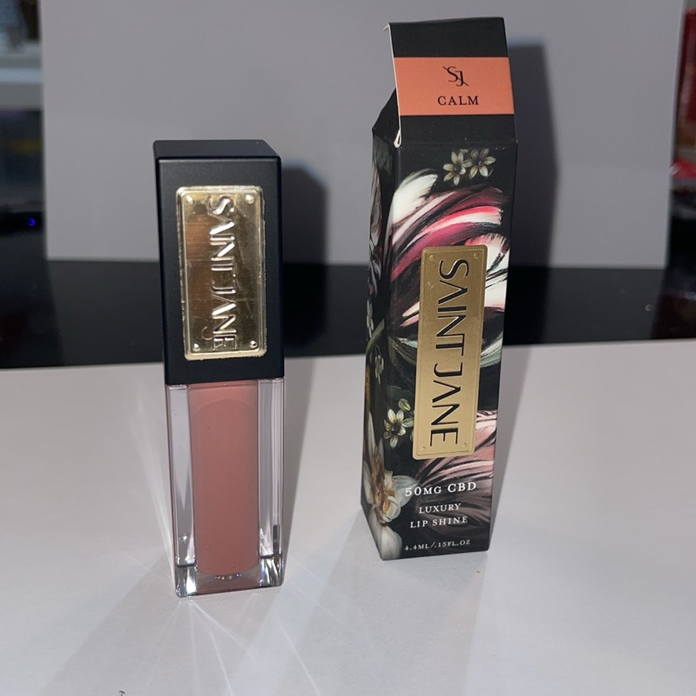 Saint Jane Luxury Lip Shine 50 mg CBD in shade Calm.